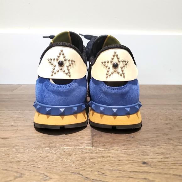 Valentino Garavani - Blue Leather Rockrunner Camustars - Picture 4 of 8